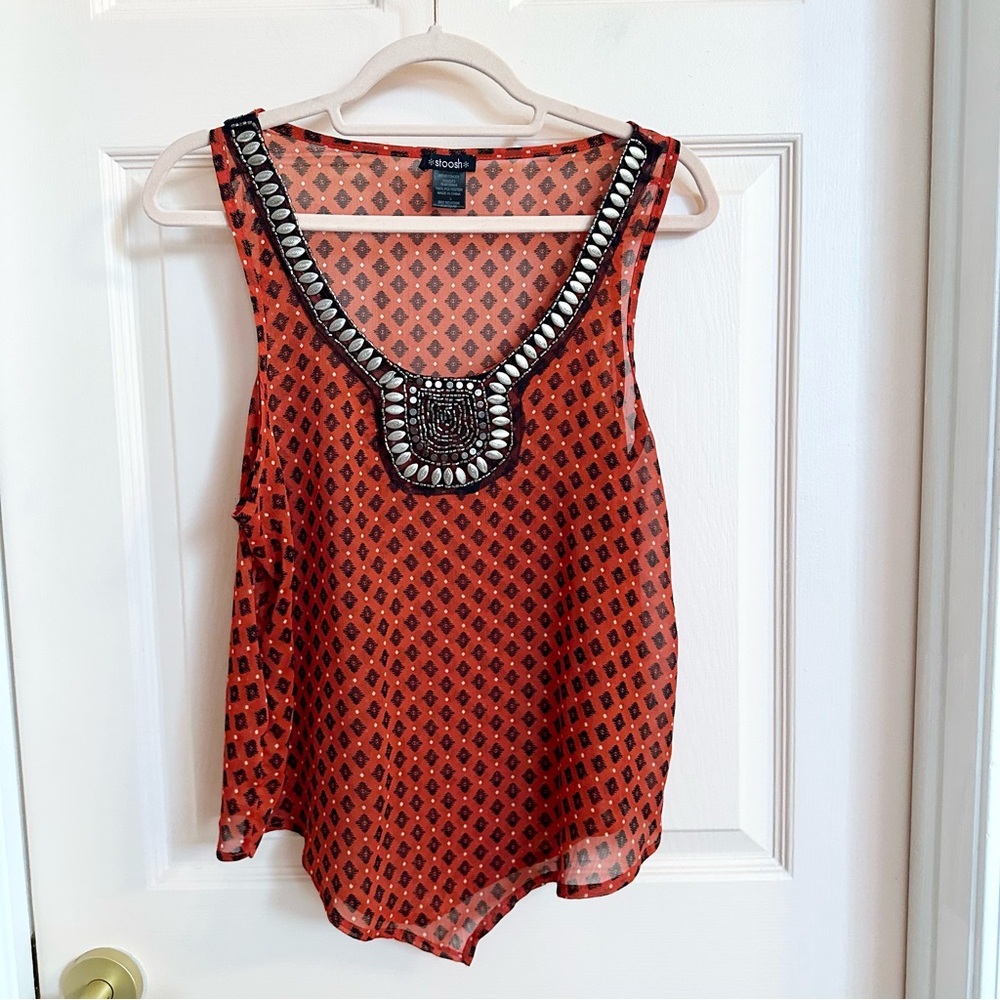 Orange beaded Stoosh tank